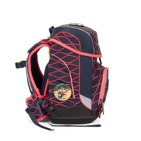 ergobag CUBO Schulrucksack-Set LUMI Edition WellenreitBär, 5-teilig