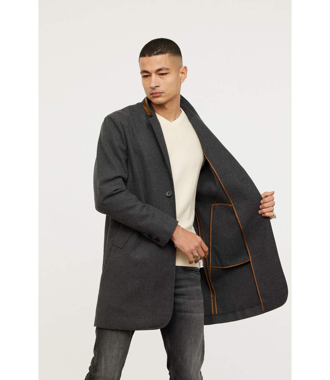 Manteau manches longues polyester slim FROMBE