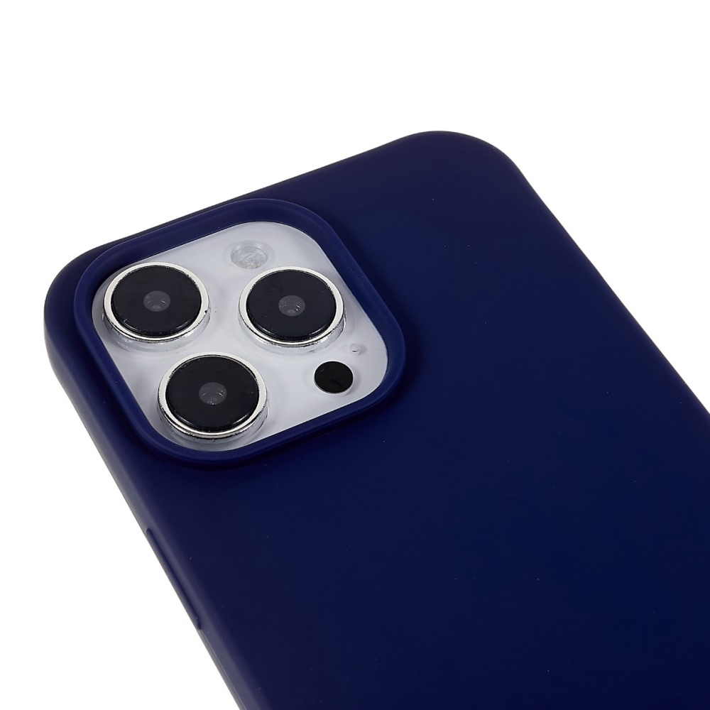 iPhone 14 Pro Necklace Gummi Case Hülle   Handykette Nylon Strap (160cm) - Dunkelblau