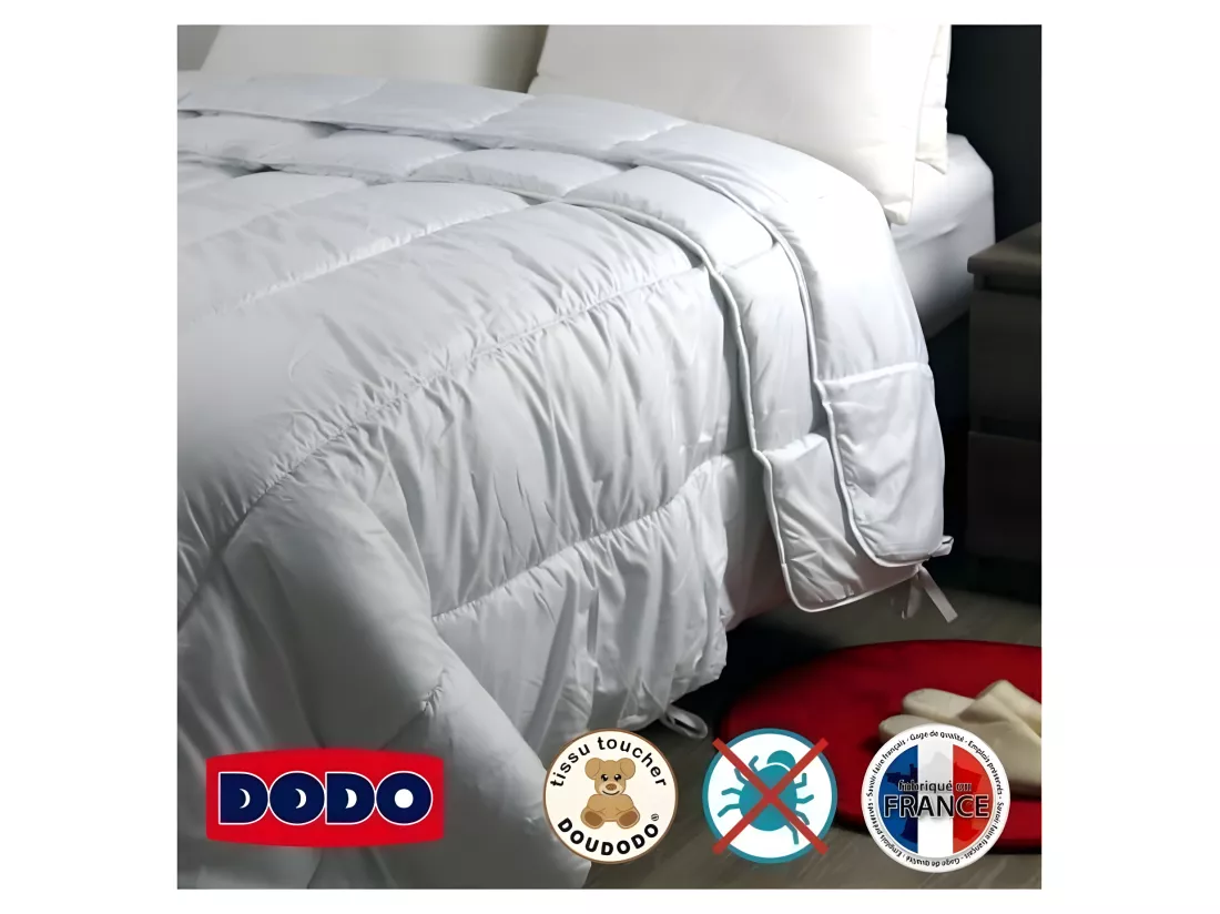 DODO Couette 4 saisons anti-acariens - 140 x 200 cm - Blanc