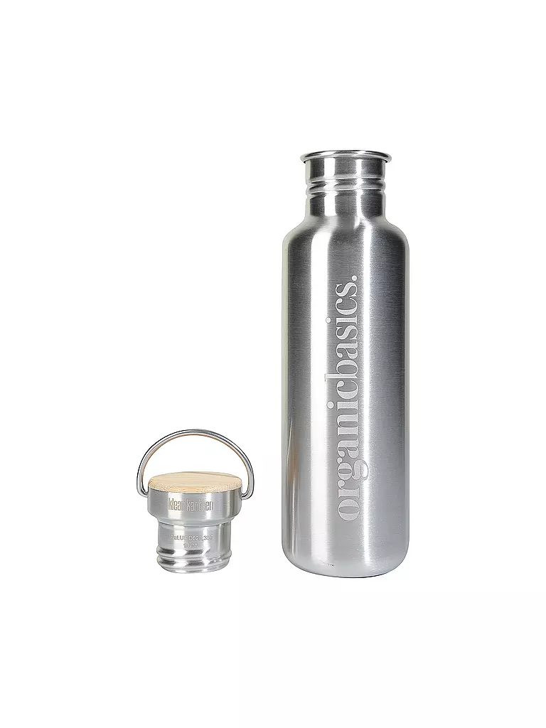ORGANIC BASICS Edelstahl Trinkflasche 0,8l silber