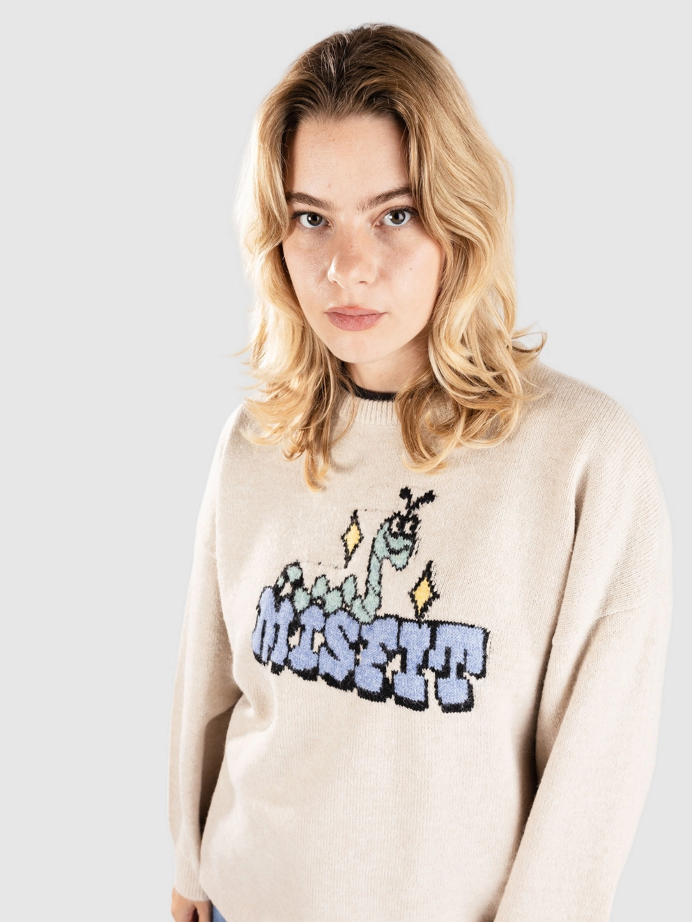 Misfit Shapes Wilber Os Pullover cream