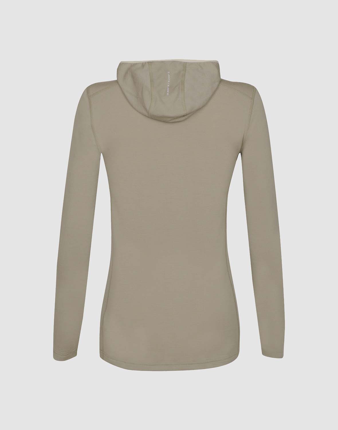 Shirt met capuchon van merinowol voor dames - Gratis Ve