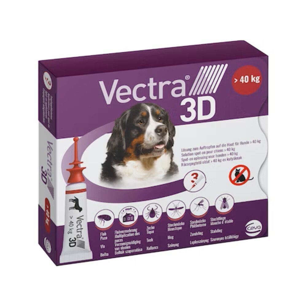 Vectra Anti-vlo & Teek 3D Hond XL >40 kg3 stuks