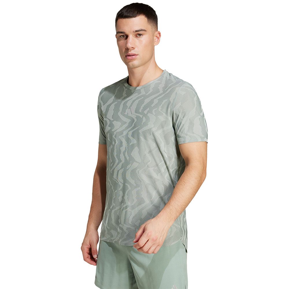 adidas Ultimate Running Engineered CLIMACOOL+ T-Shirt Herren silber grün