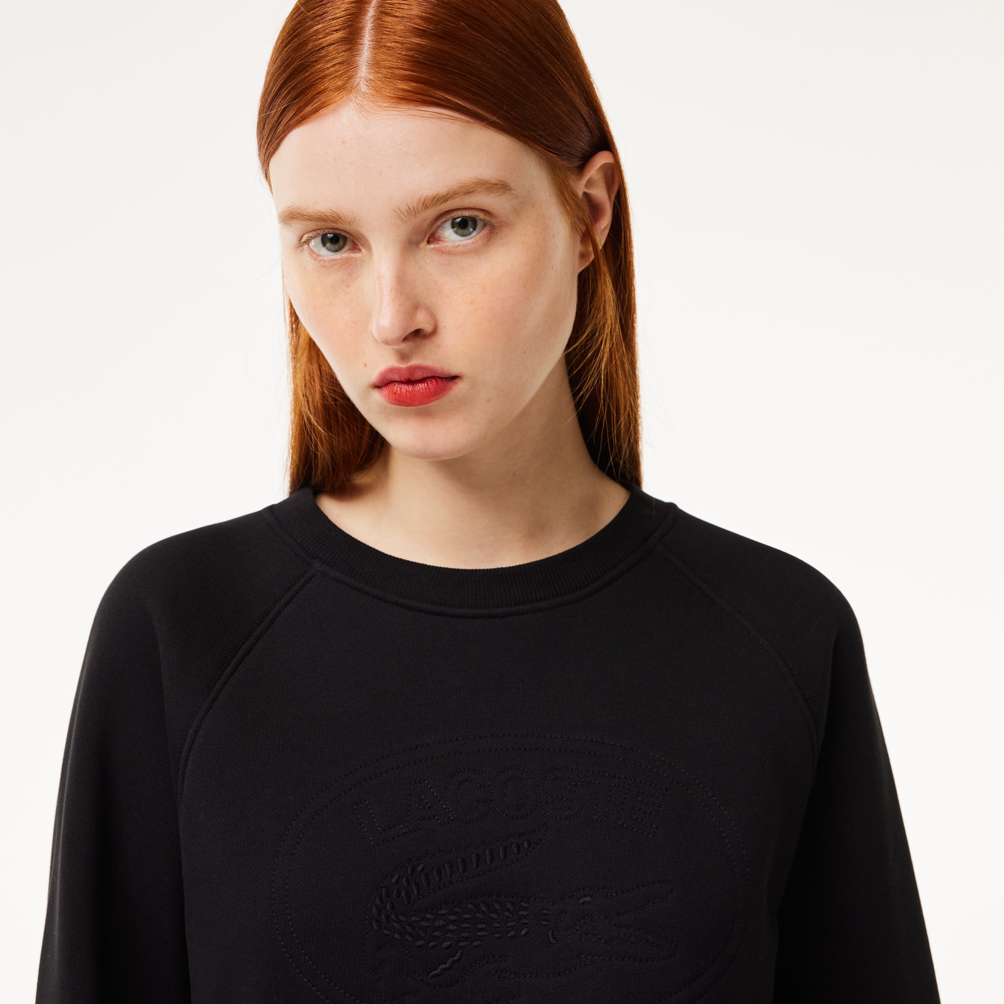 Sweatshirt Jogger relaxed fit avec broderie signature Sweatshirts - Noir - Lacoste - Femme