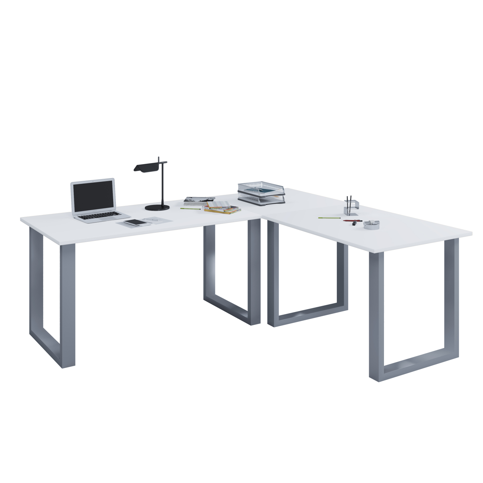 Eckschreibtisch LONA - weiß - 160x160 cm