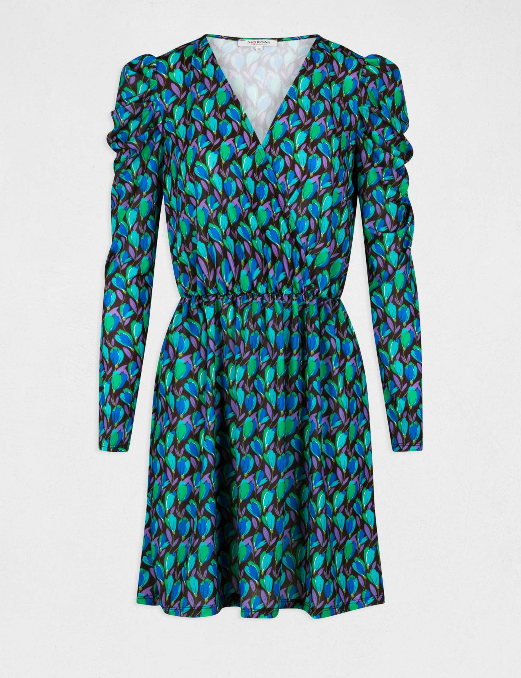 Robe droite imprimé floral multico femme - multico