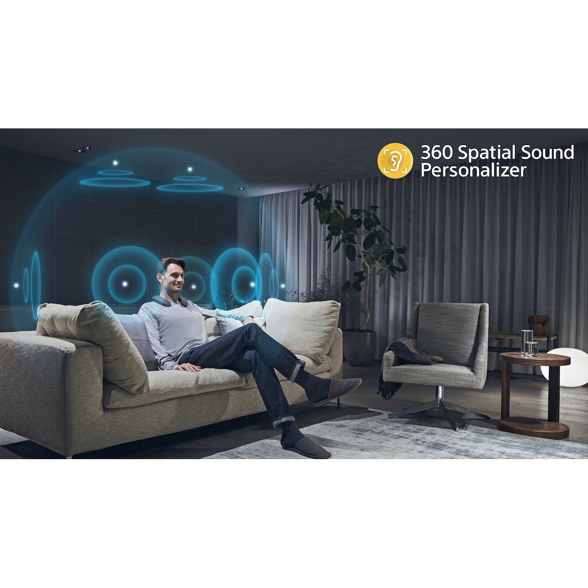Sony SRS-NS7B trådløs nakkehøyttaler (sort)