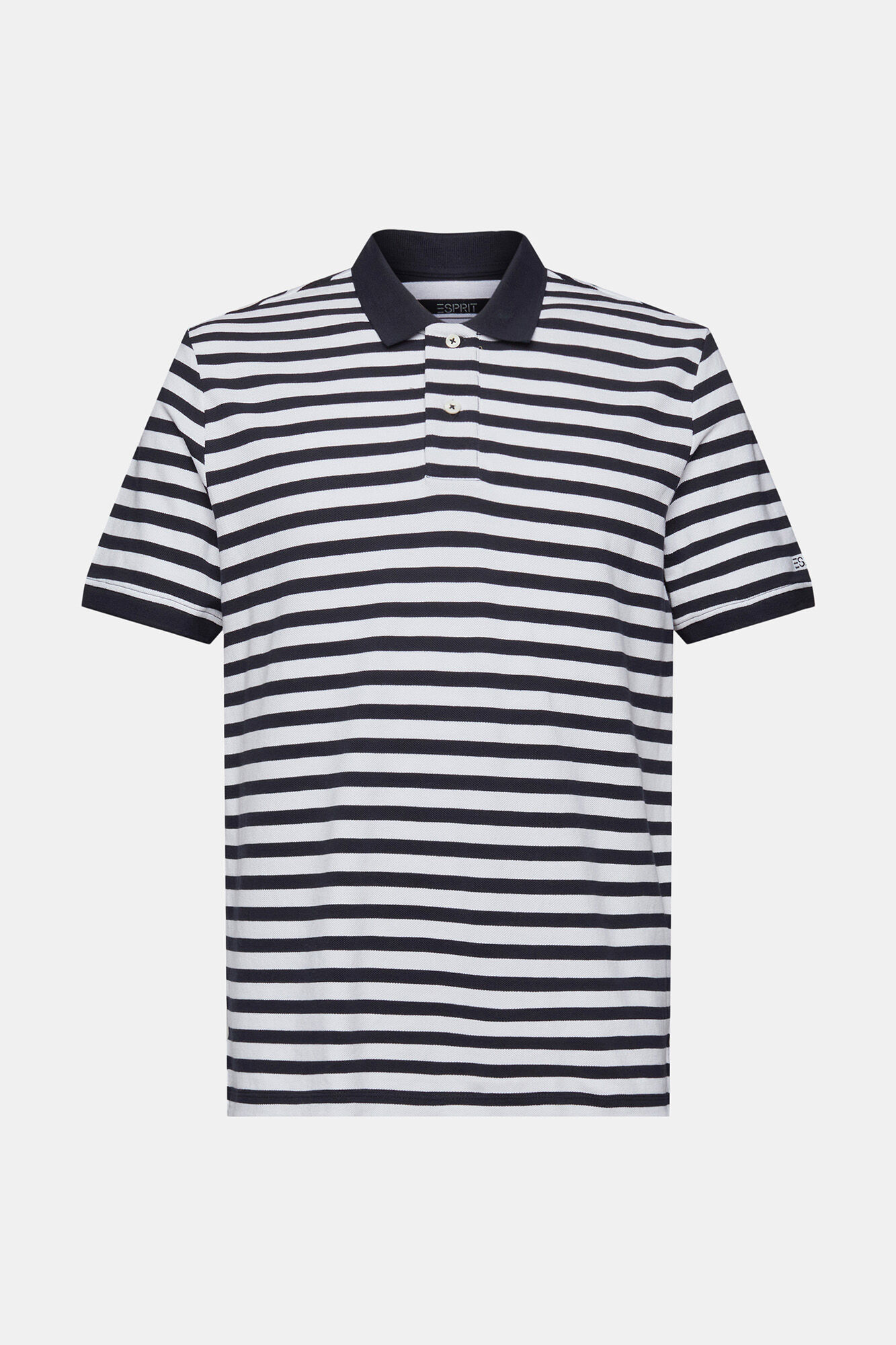 Polo básico em piqué com raias algodón - Estampado azul