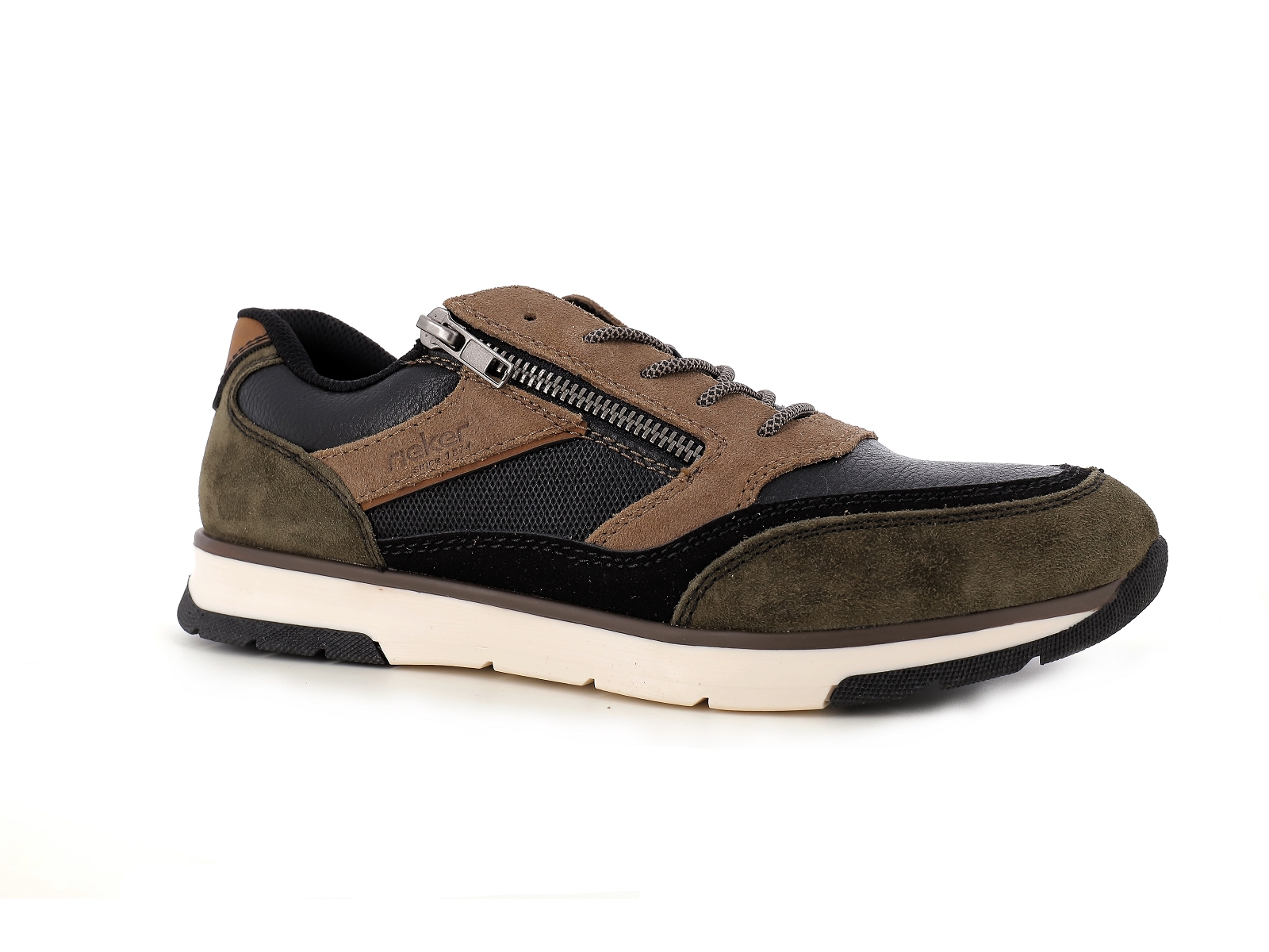 Rieker-B2003 Matières combinées Noir Vert