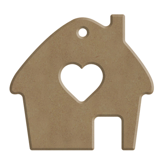 Forme en médium- Maisonnette 6 mm 7x6 cm