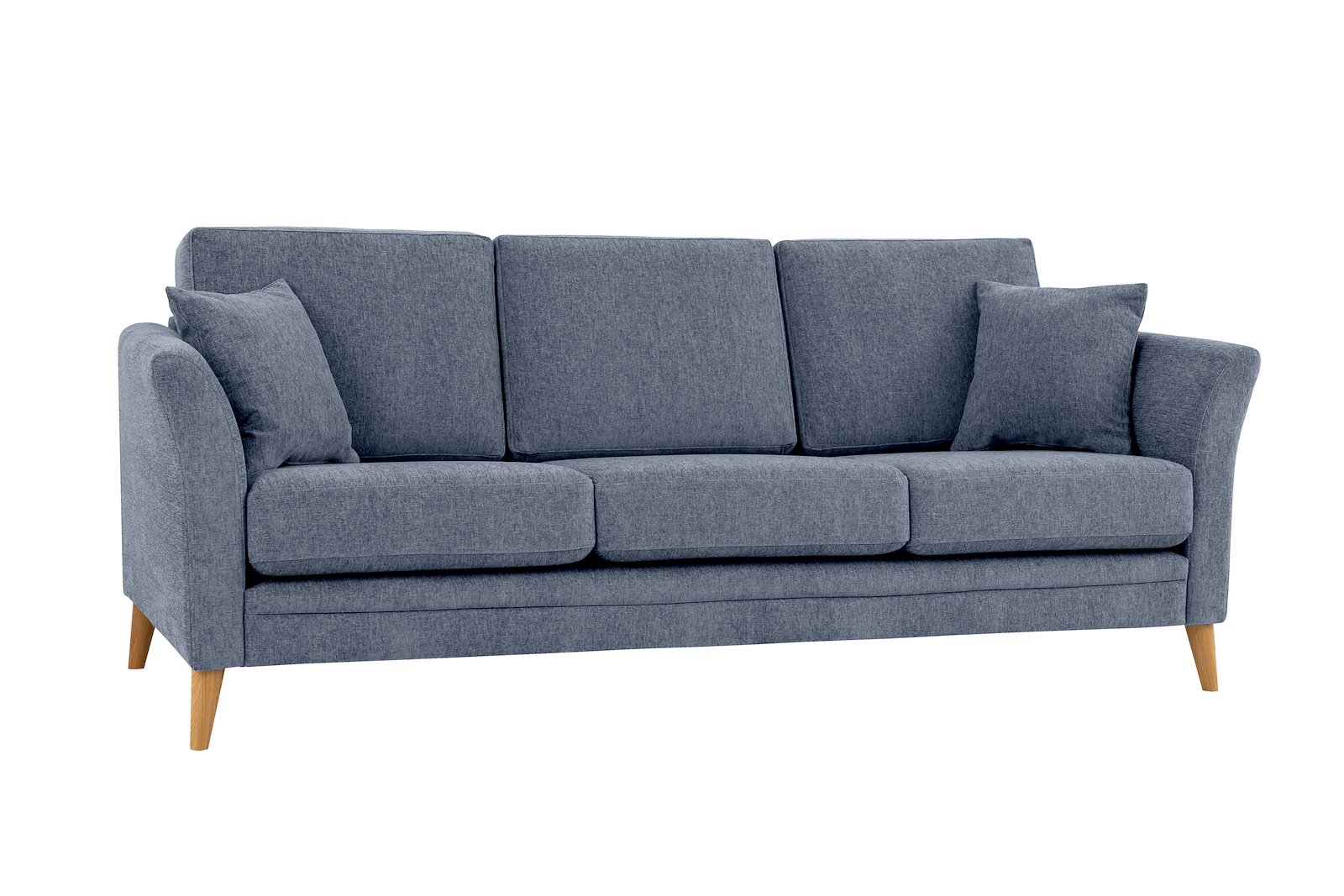 Eden 3-seter sofa Tekstil Thor 16/1 Light Blue med ben i eik natur (15137).