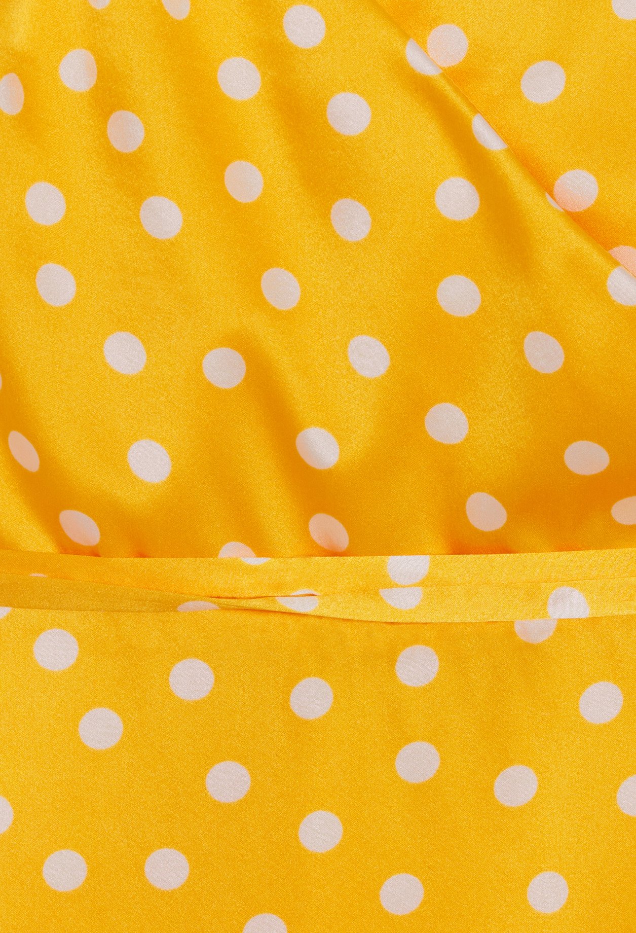 Robe longue portefeuille soie jaune