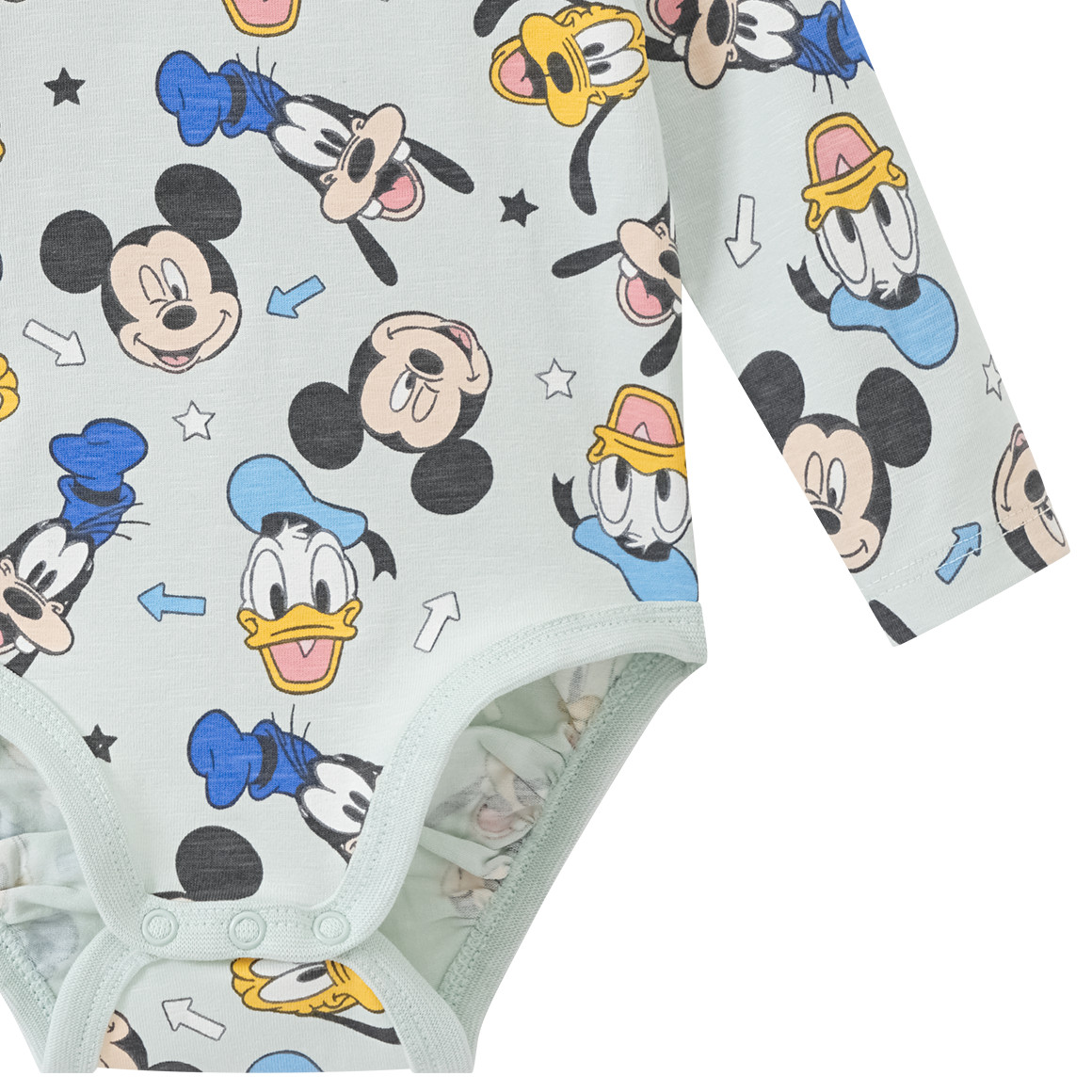 Topomini Disney Langarmbody mit Allover-Print mintgrün