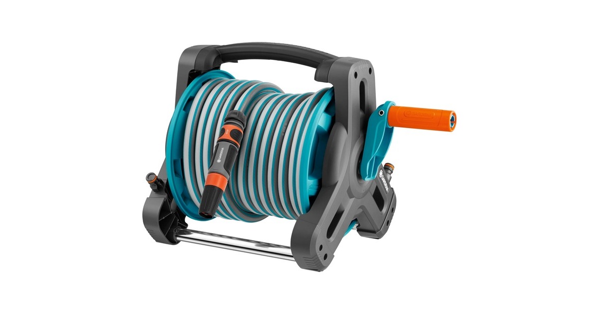 GARDENAClassic slanghouder 10 Compleet slanghaspel  (Grijs/turquoise, 8010-20, 10 m)
