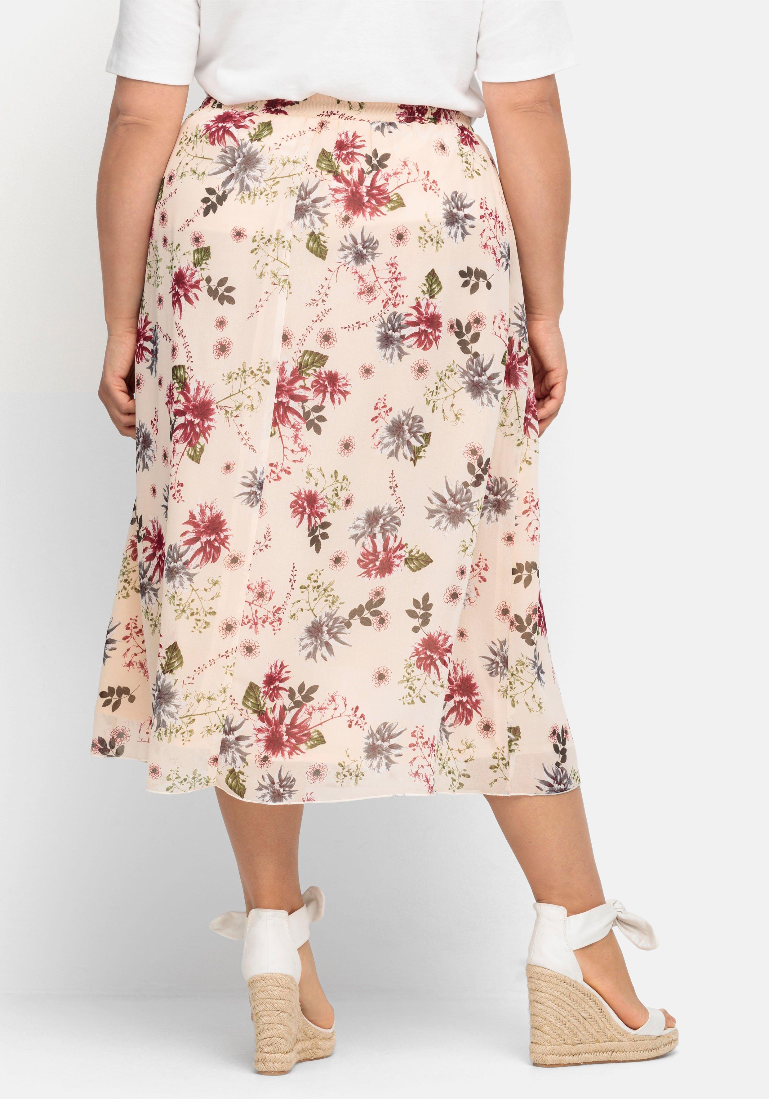 Maxirock mit floralem Alloverprint