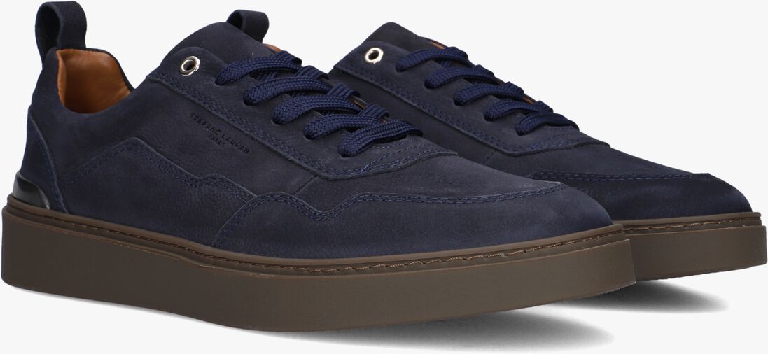 blauwe stefano lauran lage sneakers star 008