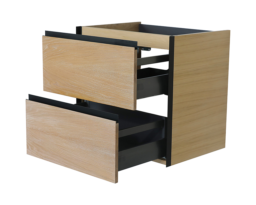 Mueller Sakura wastafelonderkast 60x45,2cm naturel eiken/mat zwart
