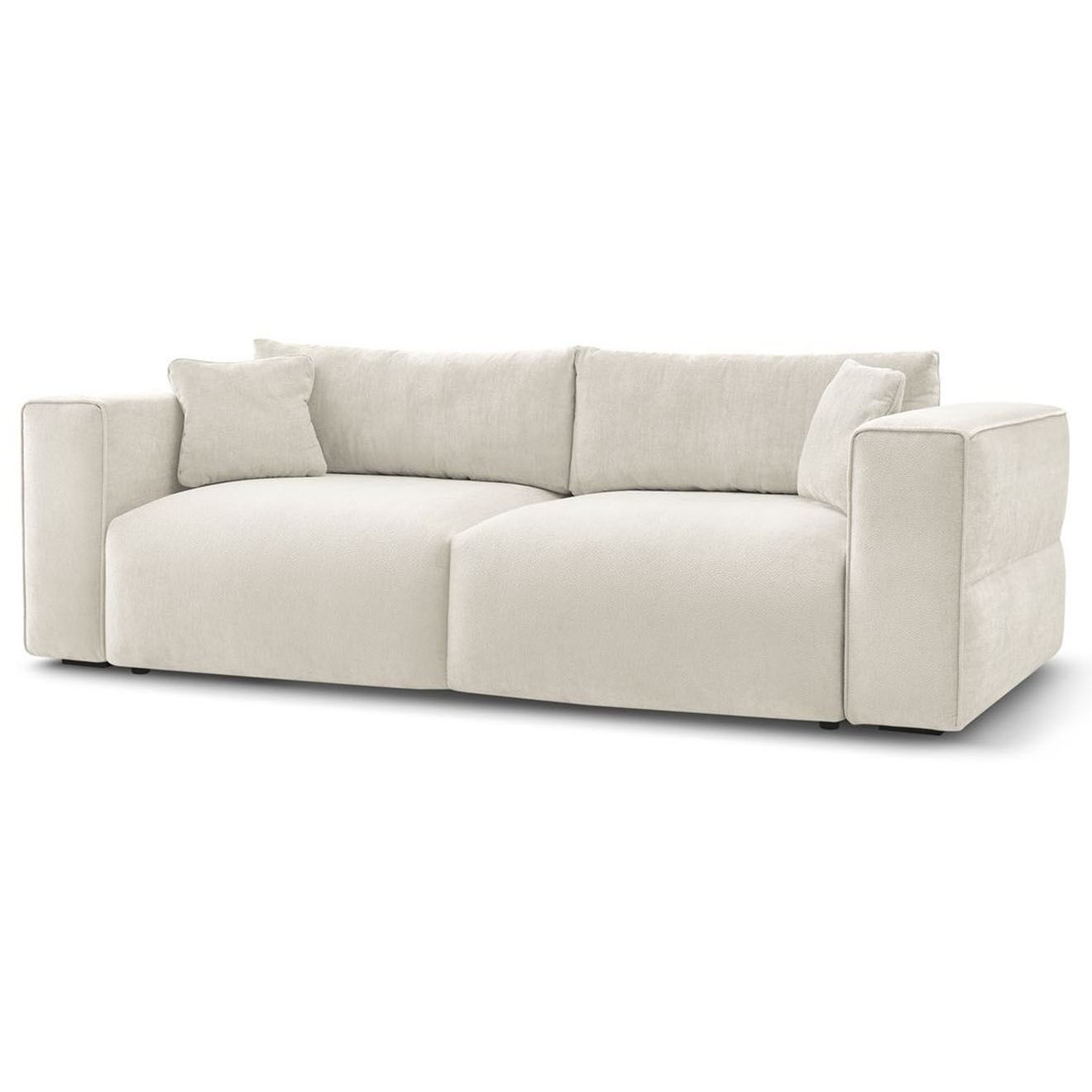 Bobochic Canapé convertible coffre ezechiel beige - 265x109x82 cm