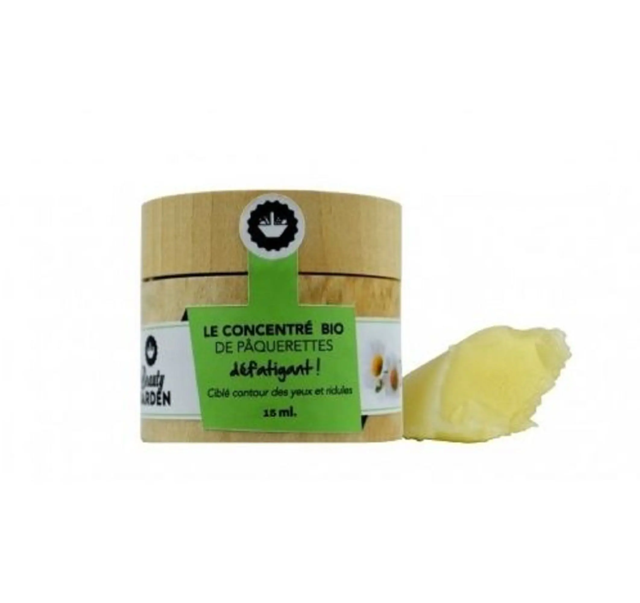 Beauty Garden - Concentré bio à la pâquerette Défatigant Lissant Pot 15ml - Soin de jour