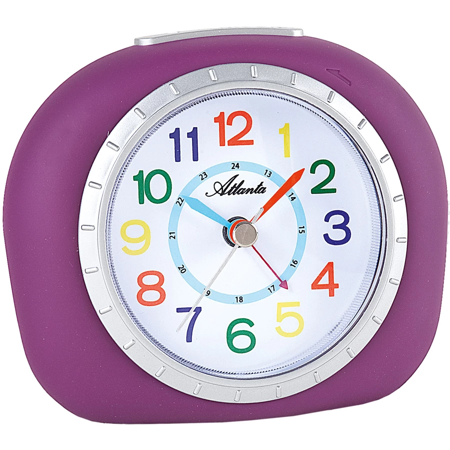 Atlanta Kinderwecker mit Leisegang Violett white