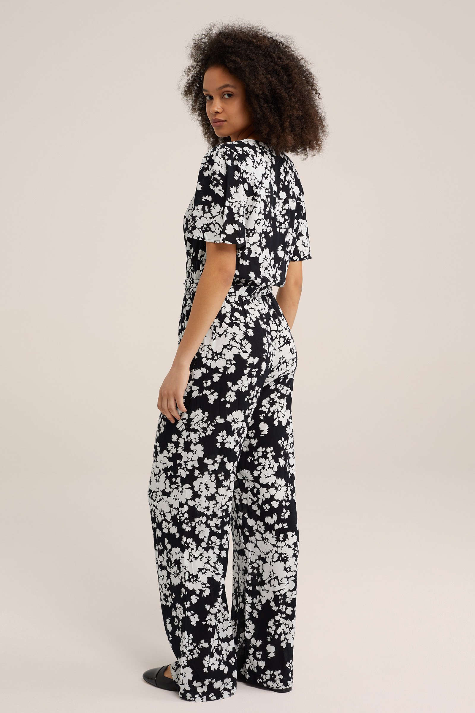 jumspuit met dessin WE Fashion Zwart