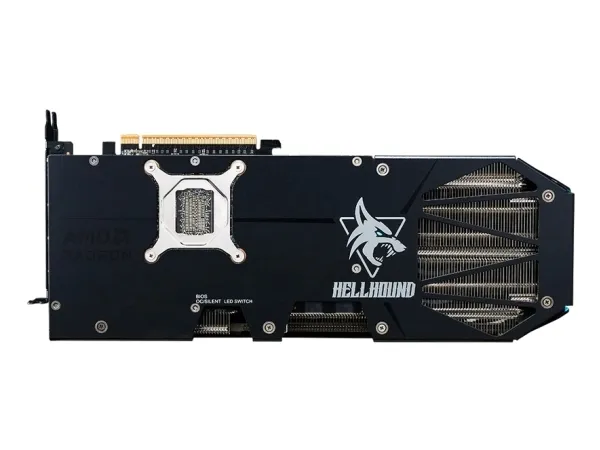 PowerColor Hellhound Radeon RX 9070 XT - Grafikkort - Radeon RX 9070 XT - 16 GB GDDR6 - PCIe 5.0 x16 - HDMI, 3 x DisplayPort