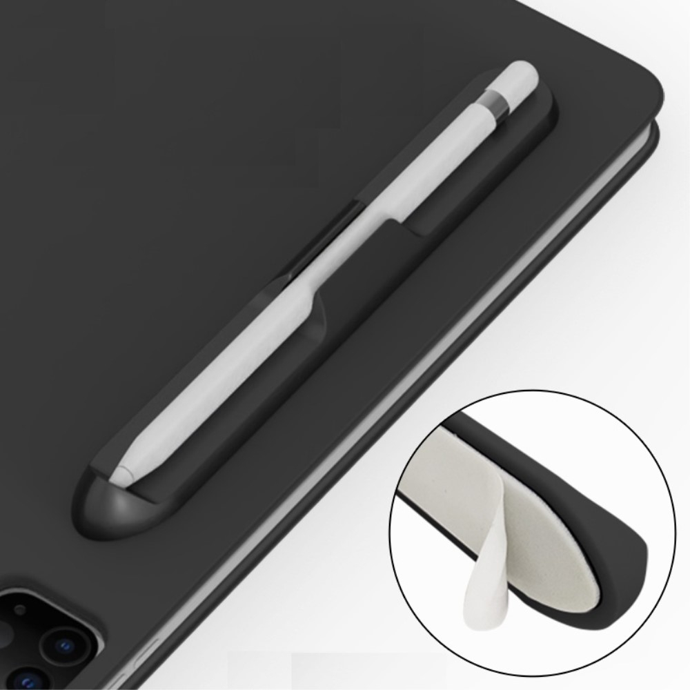 Apple Pencil (1. & 2. Gen. / Pro) Magnetische Silikon Halterung mit Kleberückseite - Schwarz