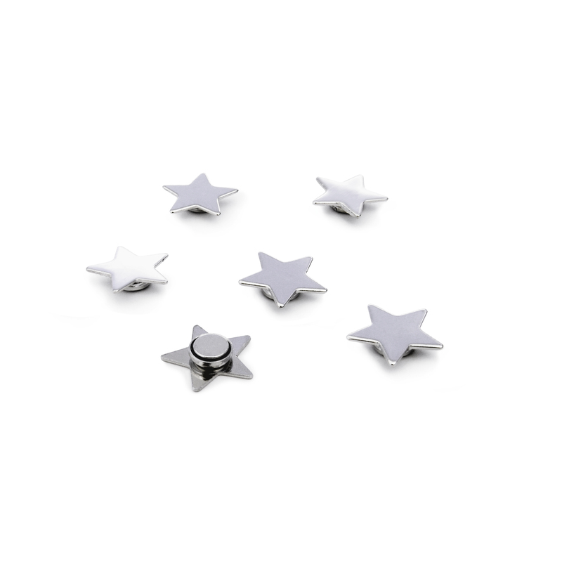 Trendform Magnete Star, 15 x 15 mm, silber, 6 Stück