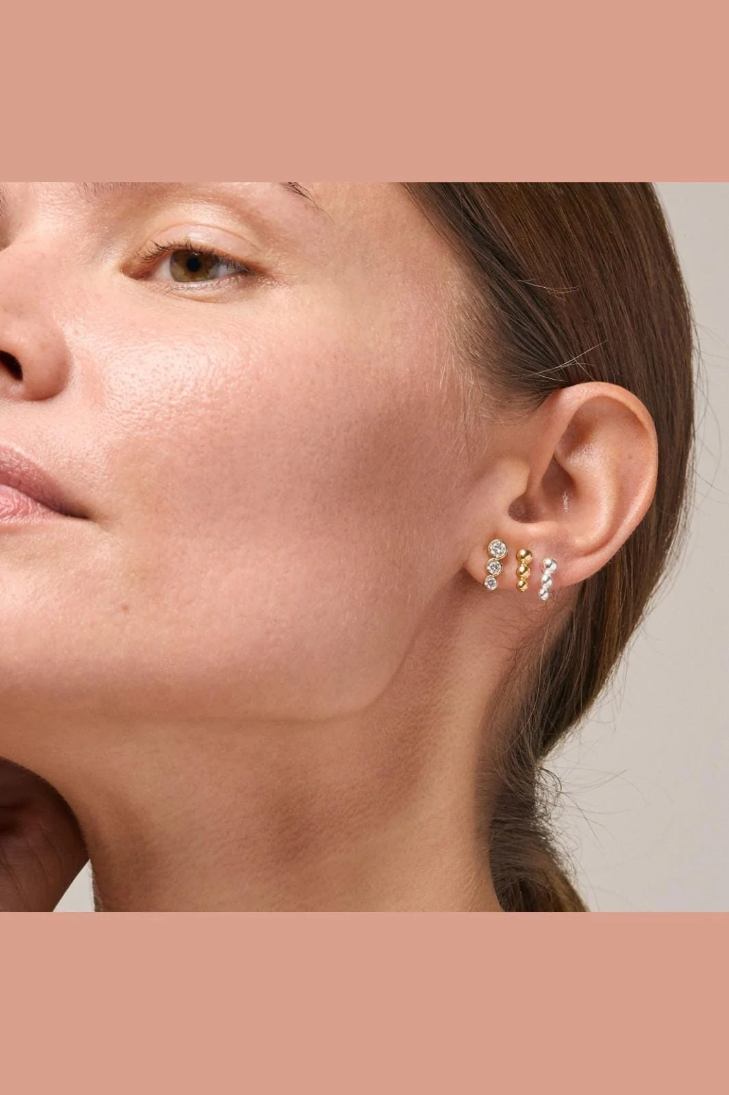 Enamel Copenhagen Studs, Trinity Cz E397G