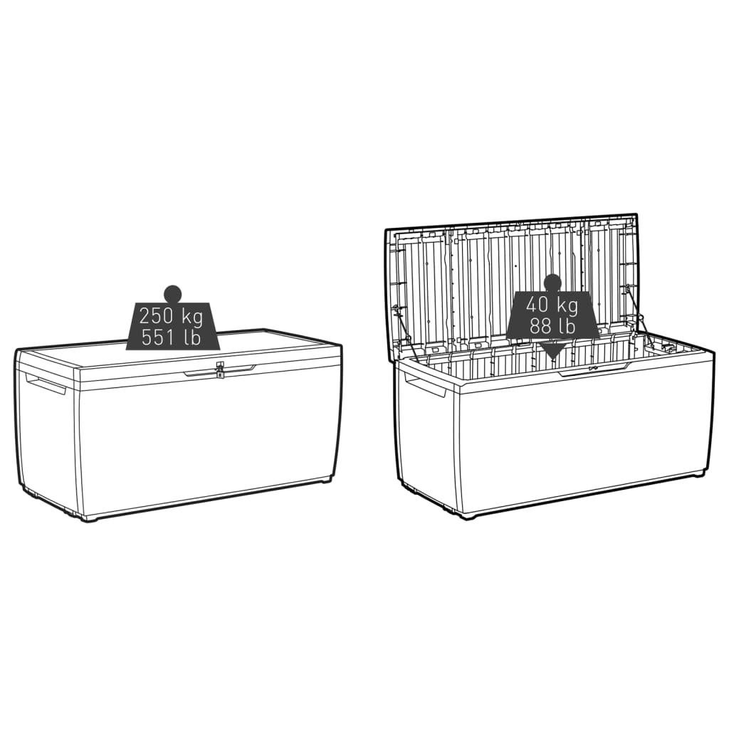 Keter Kissenbox Sitztruhe Gartenbox Springwood braun