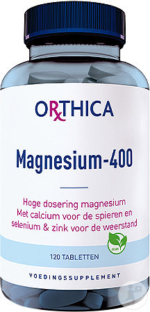 Orthica Magnesium-400 Complément Alimentaire Os Muscles Résistance 120 Comprimés