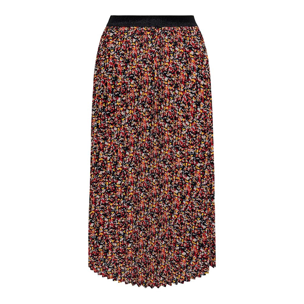 Only Jupe Froncée Noir/Rouge Femme Only Talita