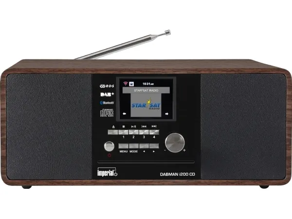 Imperial DABMAN i200 CD, Digital, DAB ,FM,UKW, Afspiller, CD, 20 W, 7,62 cm (3