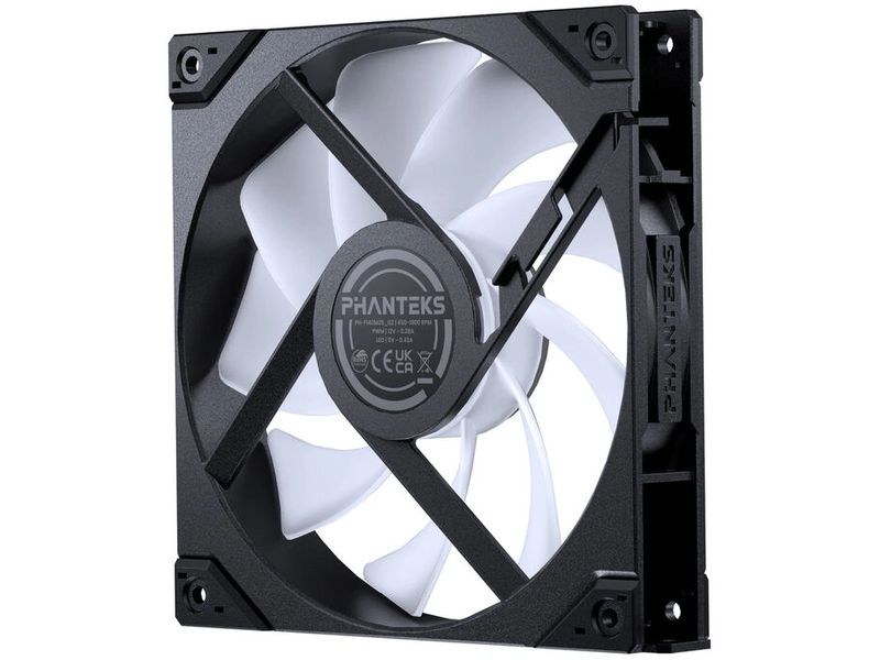 Phanteks PC-Lüfter M25G2-140 Schwarz 140 mm schwarzer Lüfter mit anpassbarer D-RGB-Beleuchtung