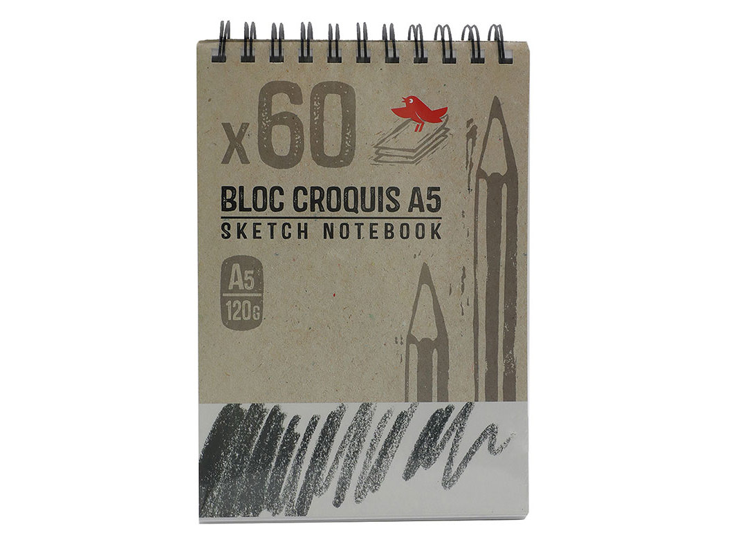 CADERNO PARA DESENHO AUCHAN A5 60 FOLHAS