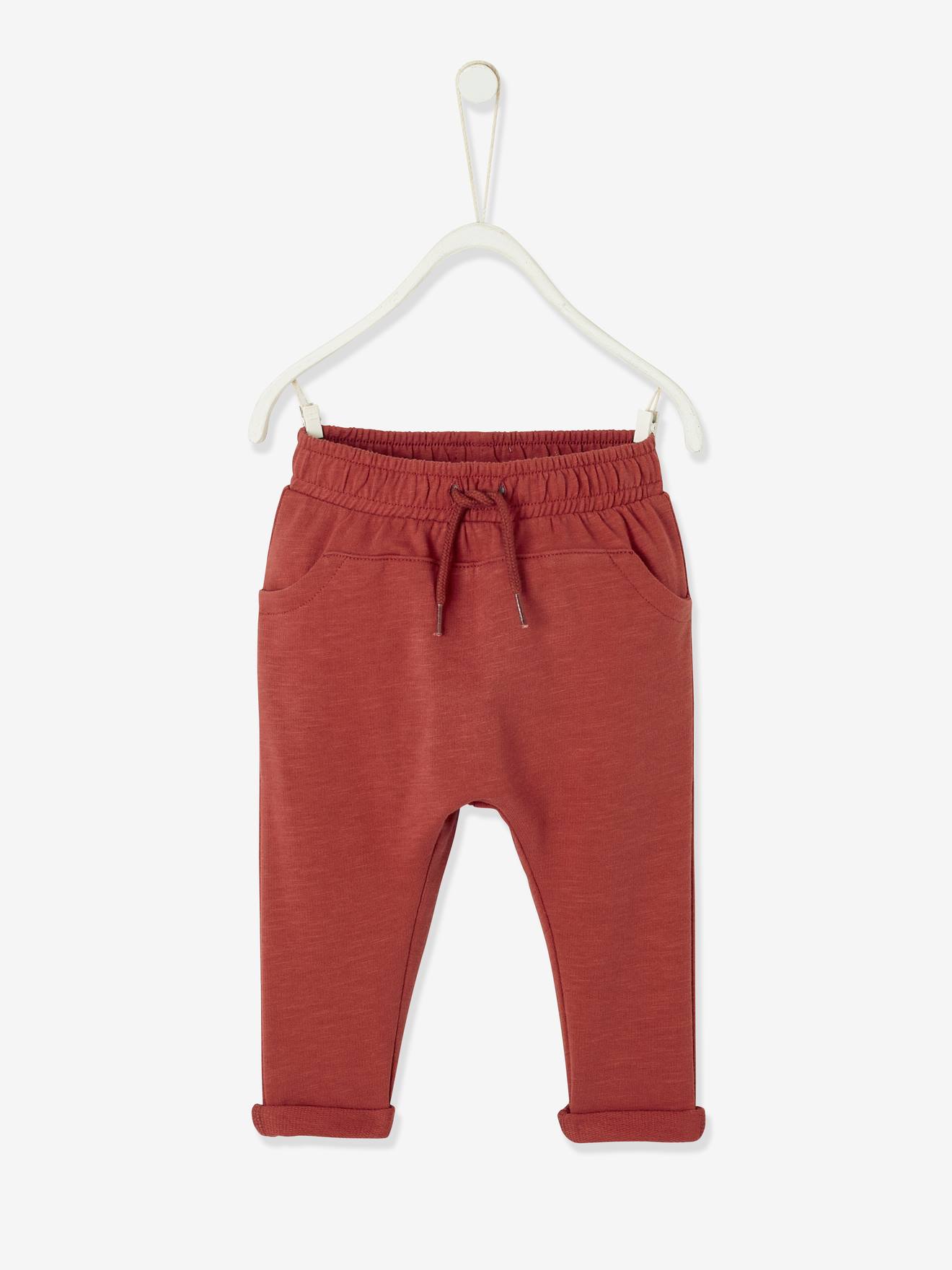 Calça de lã lisa bege claro para bebê menino