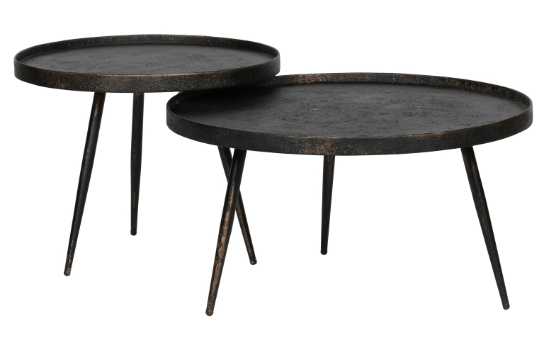 WOOOD Bounds Bijzettafel L Ø58 antique gold