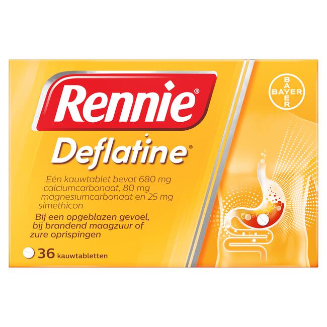 Rennie Deflatine Kauwtabletten Bij Opgeblazen Gevoel Of Winderigheid 36 Stuks