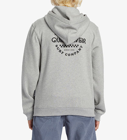 QuikSølver Cardigan - Graphic - Gråmeleret m. Sort