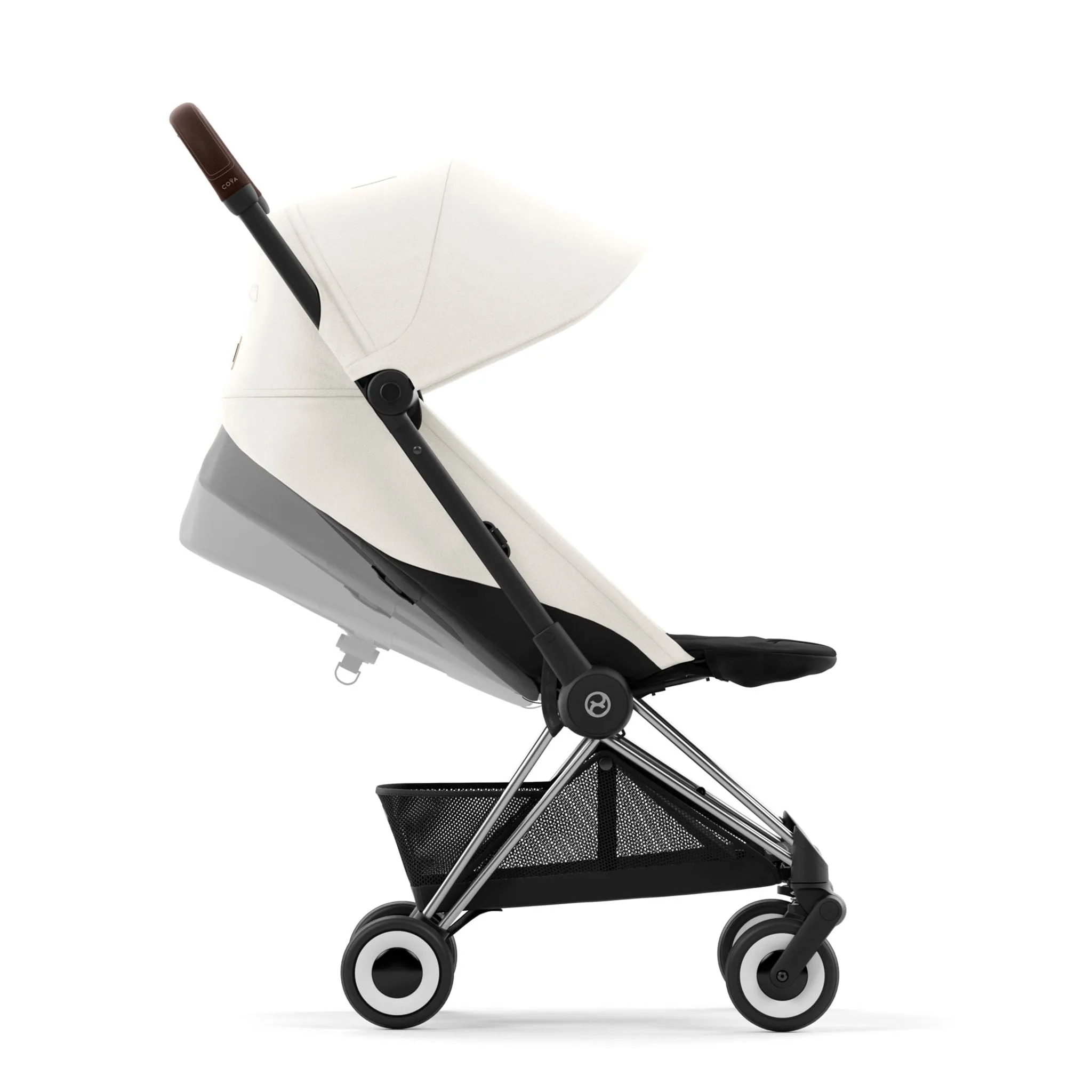 Cybex Poussette Coya - Cadre chromé avec siège blanc cassé