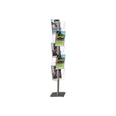 Promocome - Présentoir de sol 5 niveaux pour brochures A4 - 10 bacs vision recto/verso