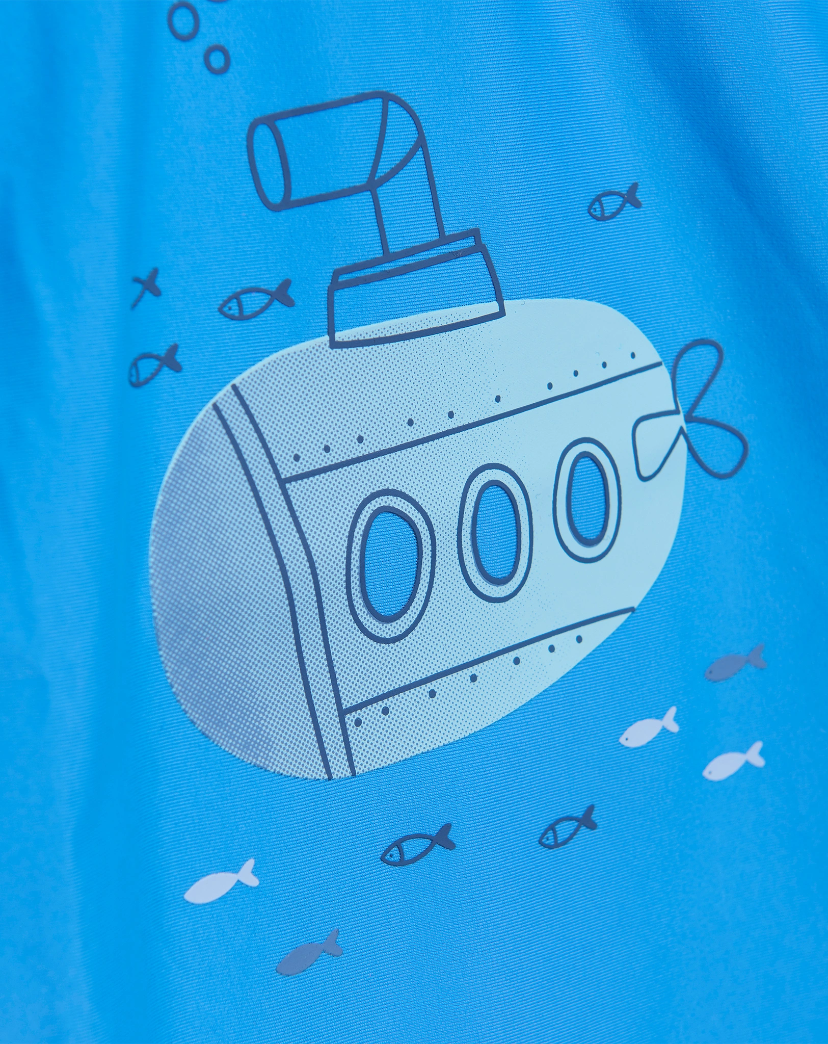 Badeshirt SUBMARINE in azure blue