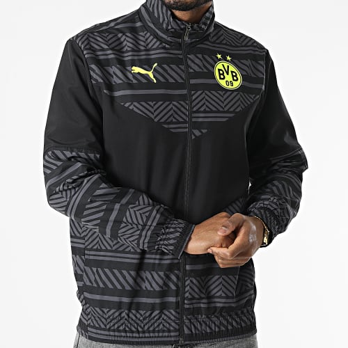 Veste Zippée Borussia Dortmund Prematch Noir Gris