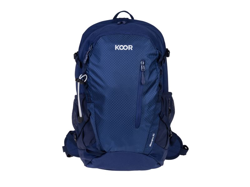 KOOR Wanderrucksack Moorgins 20 l, Blau Funktionaler und bequemer Bergrucksack für das ganze Jahr