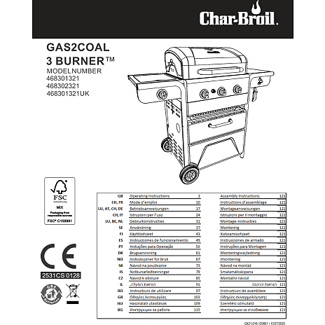 Char-Broil GAS2COAL 2.0 330 hybrid gasgrill