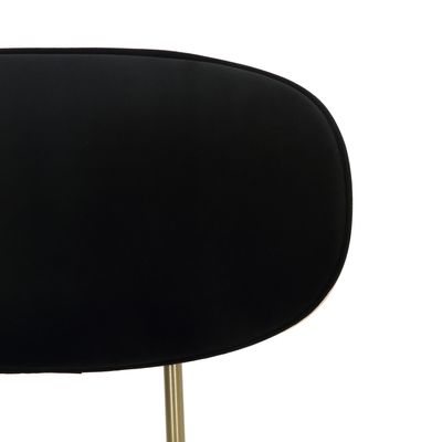 Chaise Visiteur OLYMPE - 4 pieds - bois multiplis imitation chêne clair et tissu noir