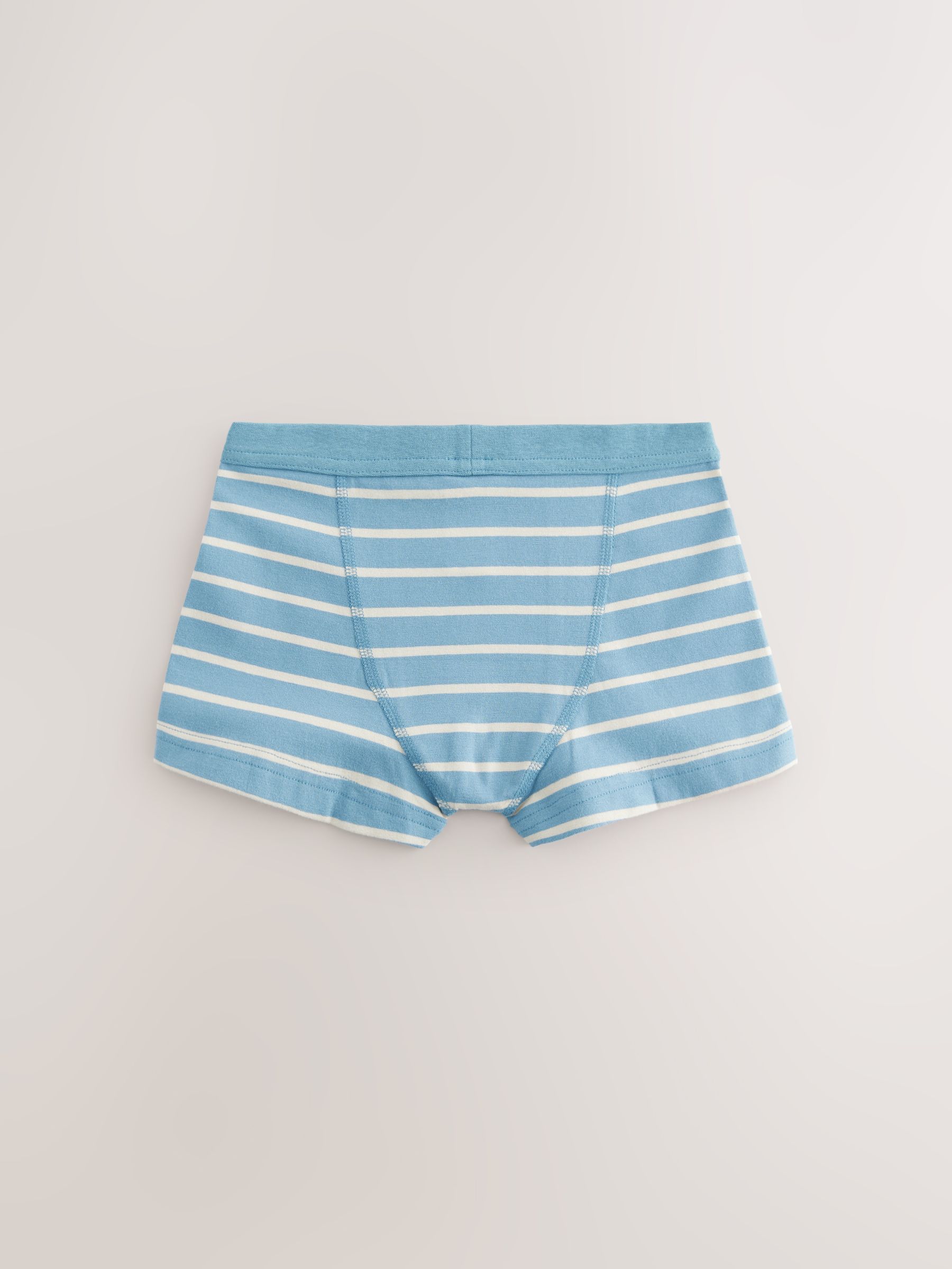 Blauw gestreept - Set van 7 boxershorts met zachte tailleband (2-16 jr)