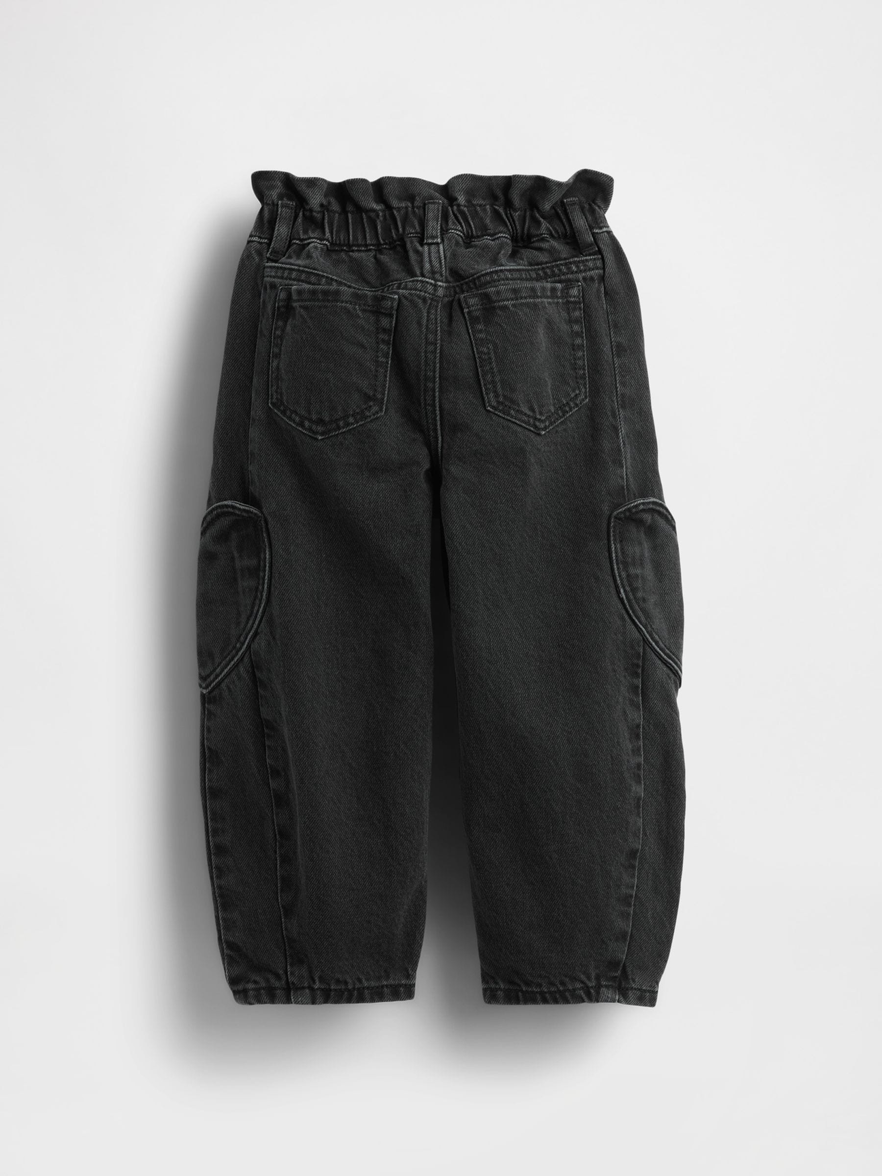Zwart - Gap Paperbag Horseshoe Jeans (6mths-5yrs) (6mths-5yrs)